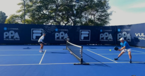 Ben Johns drilling back court at the 2024 San Clemente PPA Finals. Dinking with top spin and back spin. #benjohns #ppa #drilling #training #tips