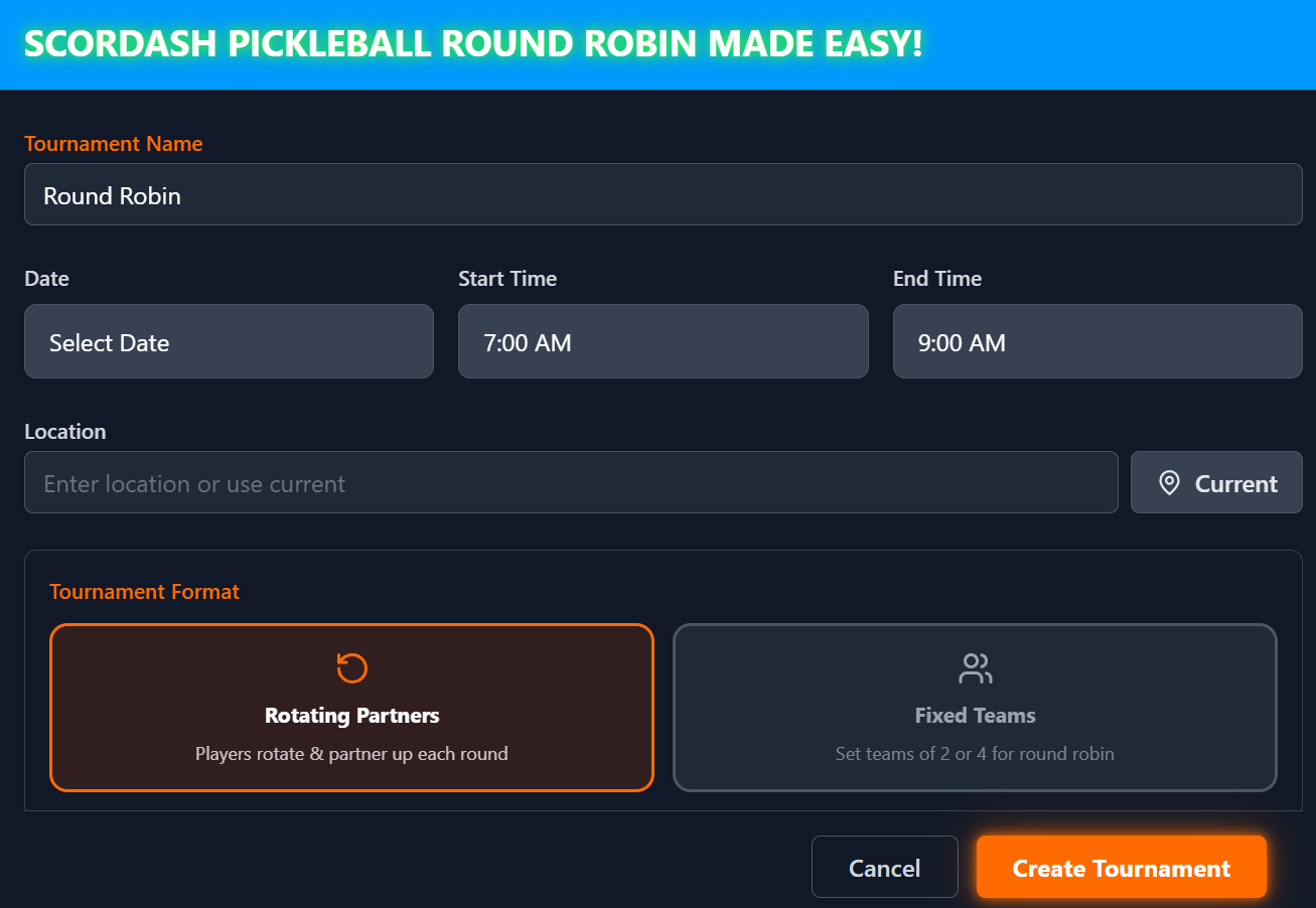 free pickleball app