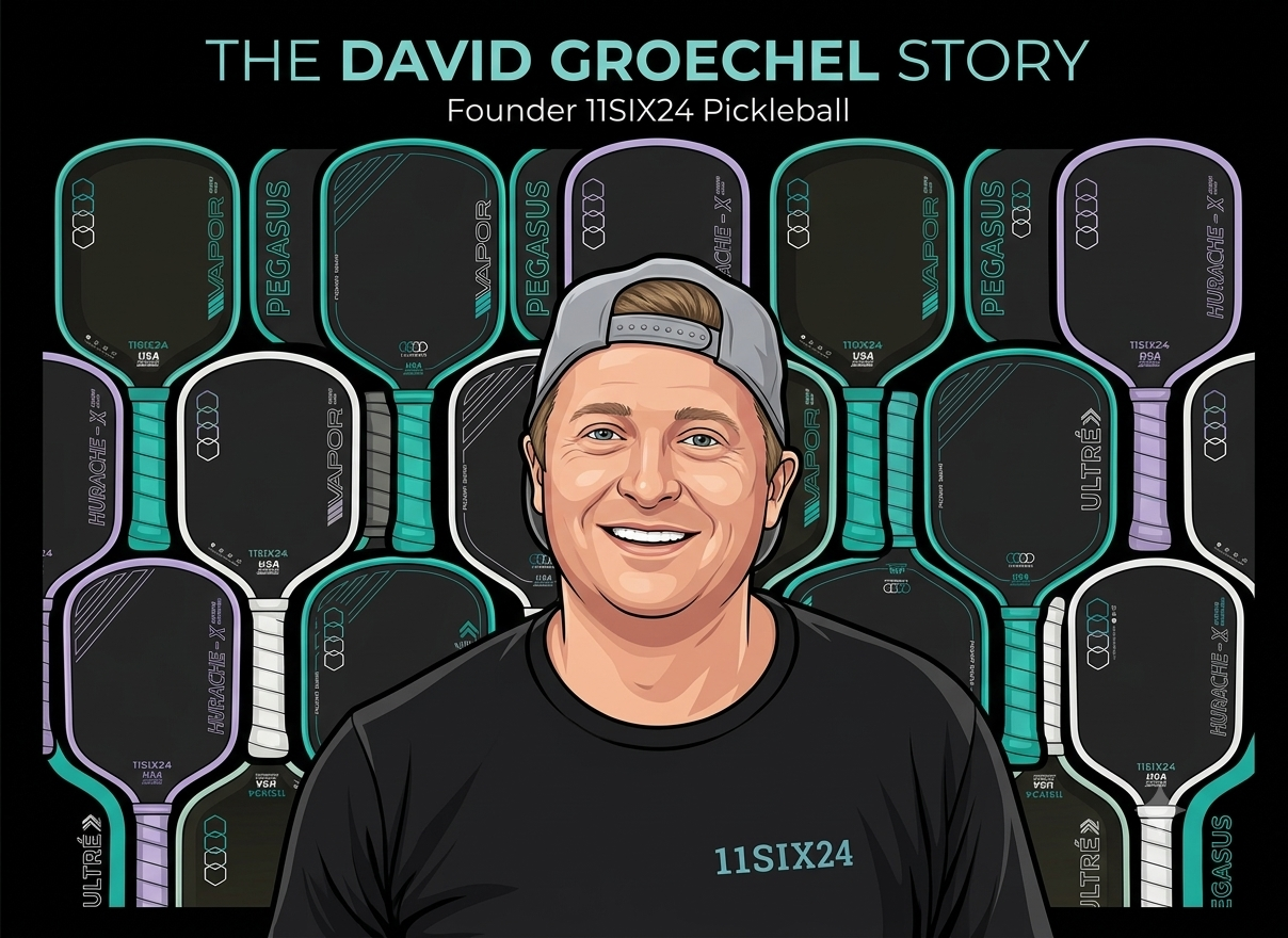 The Making of 11SIX24 A $220 paddle cracked after three months. Fourteen years into a HubSpot career, that was the moment David Groechel decided the pickleball equipment industry had a value problem worth solving himself.
