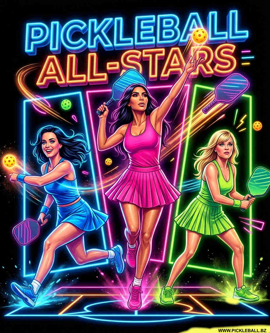 Reese Witherspoon, Katy Perry, and Kim Kardashian have all traded red carpets for the kitchen line. Here's the real story of how each one plays — the rivalries, the matches, and the actual scores from 2026 — plus what they're building outside the court.